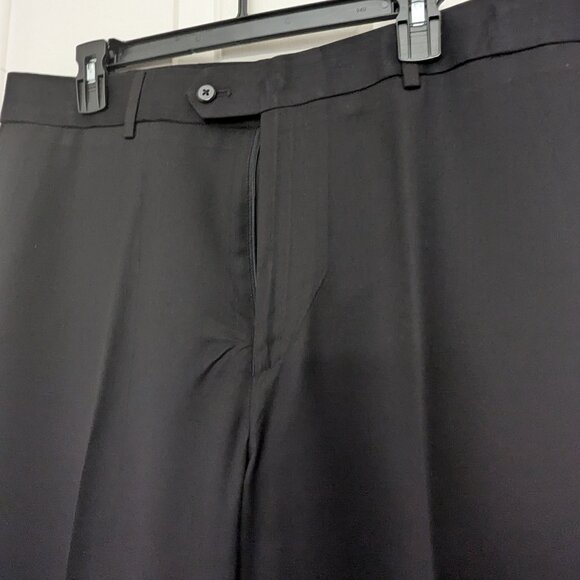 Stafford Black Dress Pants Men's  Size 36/30 Flat Front - Picture 4 of 8